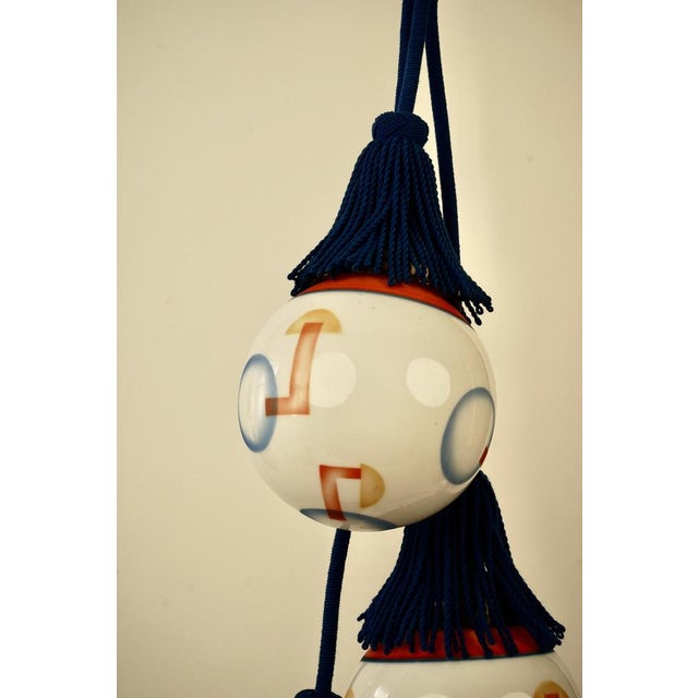 Pendant Light with Three Glass Balls, 1925 For Sale - Image 4 of 14