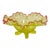 Antique Jefferson Northwood Vaseline Glass Ruffle Bowl For Sale