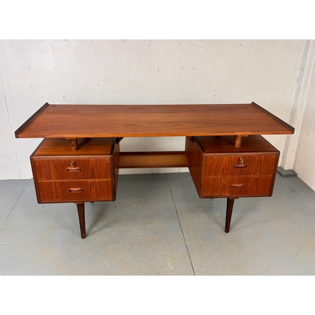 Mid-Century Danish Teak Desk attributed to Louis van Teeffelen for Wébé, 1960s For Sale - Image 18 of 18