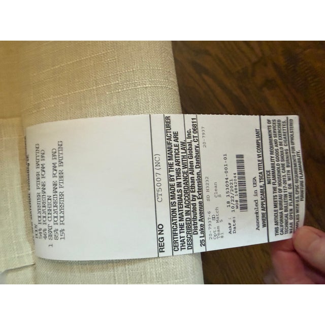Textile Mint Condition Ethan Allen Small Scale Swivel Upholstered Accent Chair For Sale - Image 7 of 7
