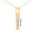 Contemporary 18K Yellow and White Gold 1 7/8 Cttw Princess Baguette Diamond Key Shaped 18" Pendant Necklace (H-I Color, SI1-SI2 Clarity) For Sale - Image 3 of 5