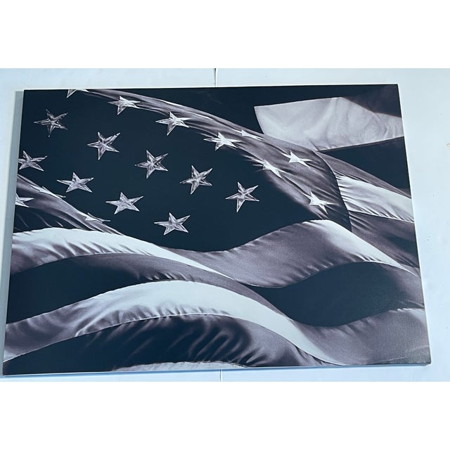 American 1980s Large American Modern Flag. On Stretched Canvas For Sale - Image 3 of 5