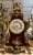 TIFFANY SIGNED 3 PIECE clock/candelabra set. This is a late 19th-century French clock in the Boulle marquetry style....