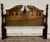 Brown Vintage Queen or Full Size Convertible Traditional Pediment Poster Headboard For Sale - Image 8 of 11
