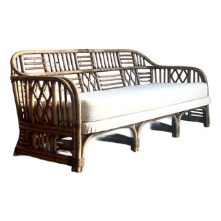 Vintage Boho Brighton Pavillon Rattan Sofa For Sale
