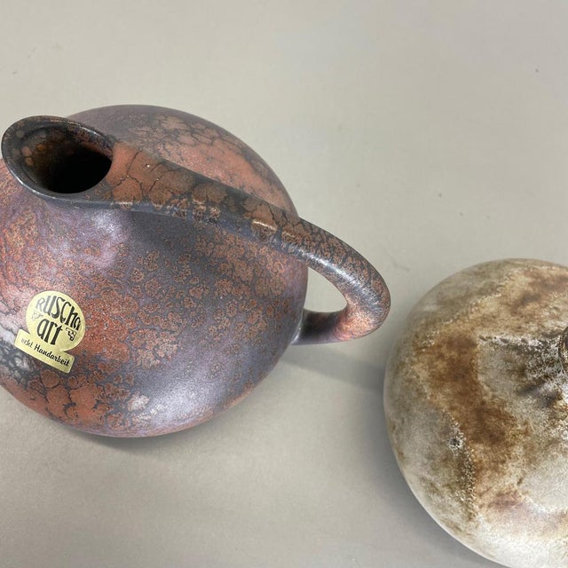 Pottery Vases 313 attributed to Kurt Tschörner Ruscha, Germany, 1970s, Set of 2 For Sale - Image 9 of 18