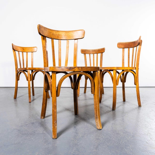 Vintage French Dining Chairs, 1950s, Set of 4 For Sale - Image 10 of 10