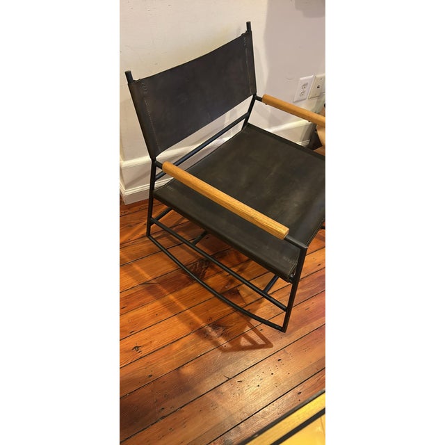 Four Hands Jack Leather Rocker For Sale - Image 4 of 12