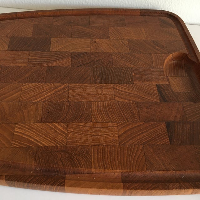 Digsmed Denmark teak triangular cutting board, charcuterie board. Hole for hanging