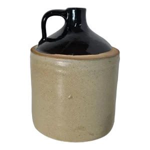 Old Albany Primitive Stoneware Jug Crock Jar 10.5" Tall