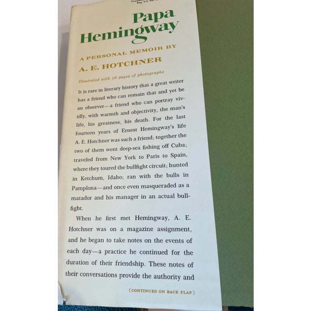1966 “Papa Hemingway” Book by a.e. Hotchner For Sale In Dallas - Image 6 of 8