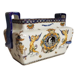 19th Century Gien Earthenware Planter For Sale