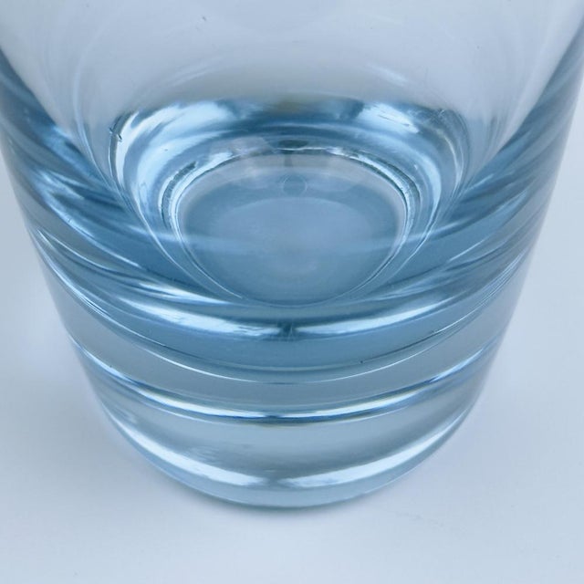 Original Blue Glass Vase by Per Lütken for Holmegaard, Denmark, 1960s For Sale - Image 11 of 17