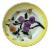 1920s Saint Amand French Majolica Plums Plate For Sale