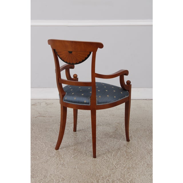 Set of 6 Biedermeier Style Satinwood Dining Chairs For Sale In Philadelphia - Image 6 of 16