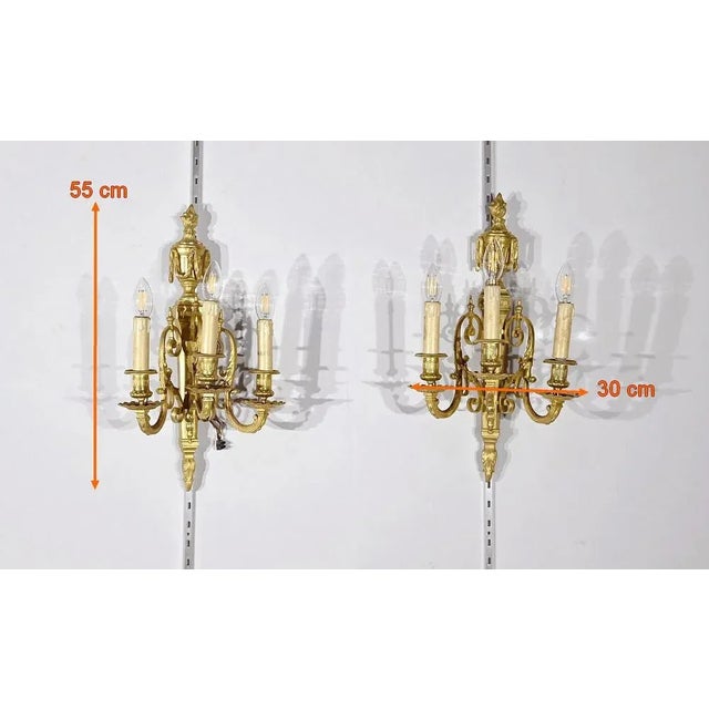 Louis XVI Style Wall Lamps, Set of 2 For Sale - Image 10 of 12