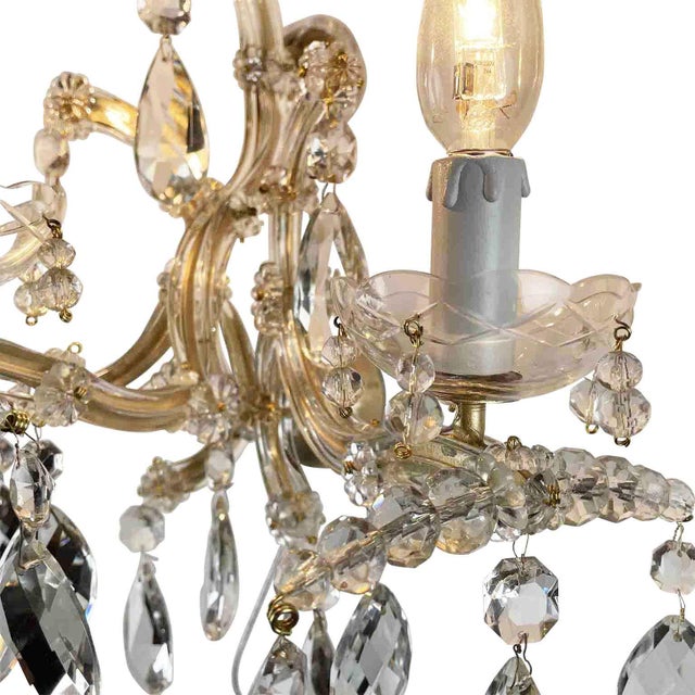 Crystal Maria Teresa Wall Lights, 1950s, Set of 2 For Sale - Image 4 of 8