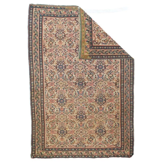 Antique Senneh Kilim Rug 4'7'' x 6'8'' For Sale In New York - Image 6 of 10