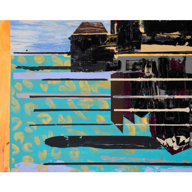 2000 - 2009 2005 "Mont-Saint-Michel" Abstract Landscape Acrylic Painting by Marc Foster Grant For Sale - Image 5 of 10