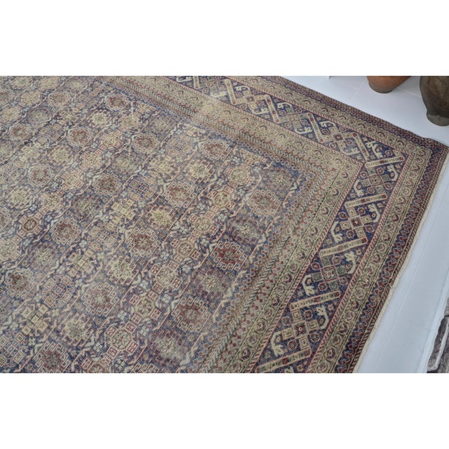 Rug & Kilim 1960s Oversize Turkish Handmade Wool Vintage Area Carpet For Sale - Image 4 of 11