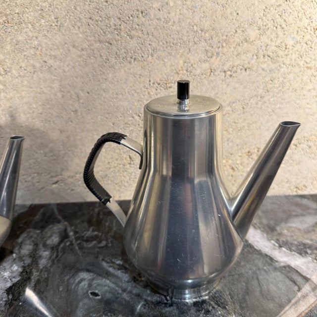 Brødrene Mylius Norway Pewter Tea Coffee Pots Scandinavian Modern For Sale - Image 9 of 15