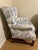 1980s Traditional Blue & White Toile Wingback Accent Chair For Sale - Image 11 of 12