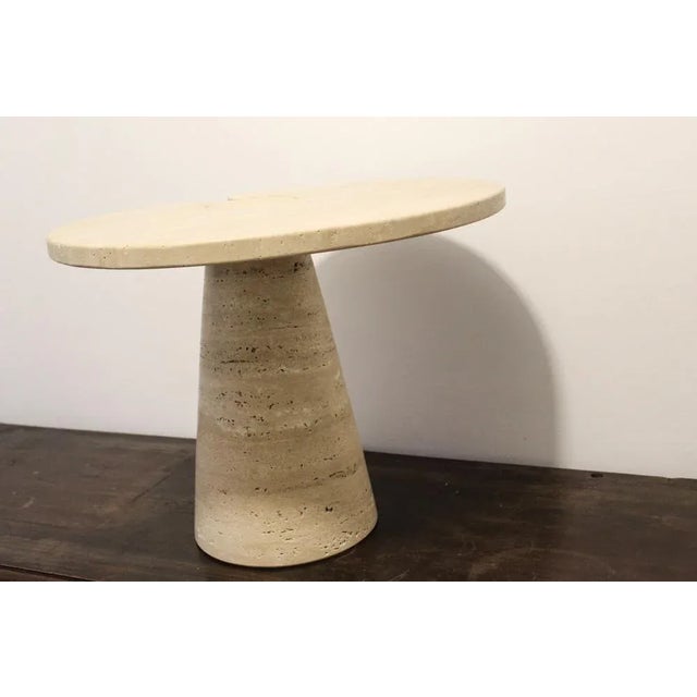 Stone Italian Travertino Coffee Table, Italy, 1970s For Sale - Image 7 of 11