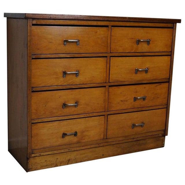 Mid-20th Century Dutch Industrial Beech Apothecary Cabinet For Sale - Image 15 of 15