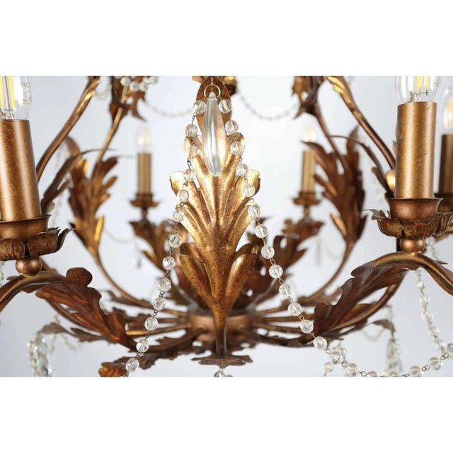 Florentine Chandelier with Crystal Trimmings For Sale - Image 3 of 4