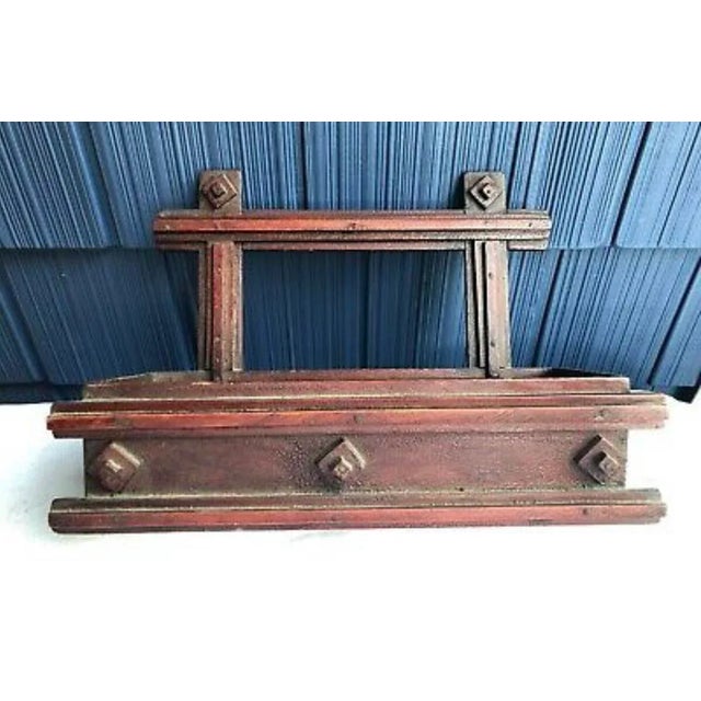 American Vintage Early 20th Century Tramp Art Wall Pocket Candle Box For Sale - Image 3 of 12