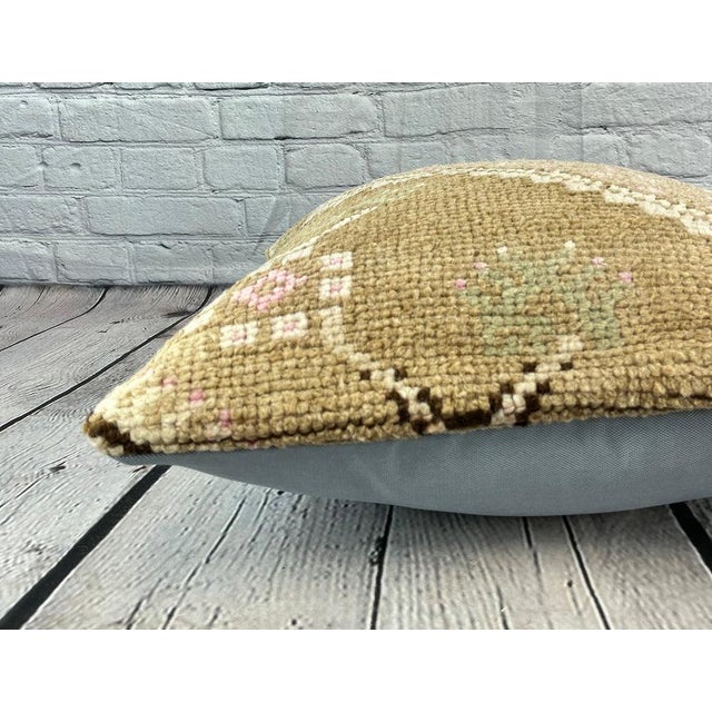 20 x 20 Rug Pillow Route Ethereal Turkish Pillow Cushion Cover For Sale - Image 4 of 4