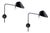 Modern Black Anthony Wall Lamps by Serge Mouille, Set of 2 For Sale