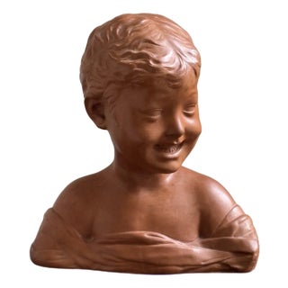 Mid-20th Century Italian Terracotta Bust For Sale