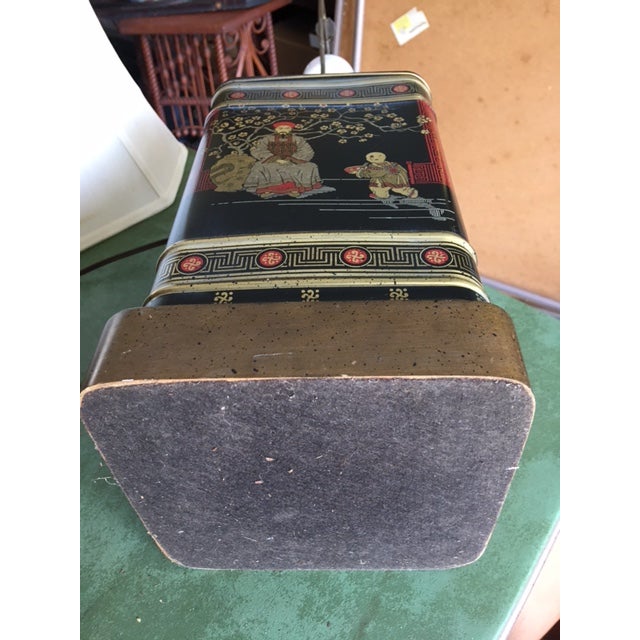 Early 20th Century Chinoiserie Tea Canister Lamp For Sale - Image 12 of 12