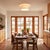Cashmere Gray linen paired with Satin Nickel steel defines the Stretch 7.5" Flush Mount luminaire, a sophisticated...