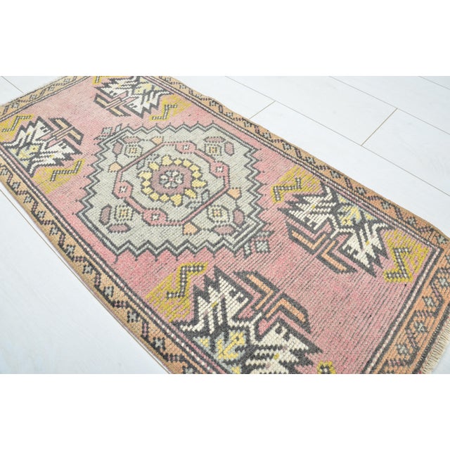 Handmade wool carpet in Turkish Anatolia , Vintage Oushak Rug,Turkish Vintage Anatolian Rug, Handmade wool Rug . One Of...