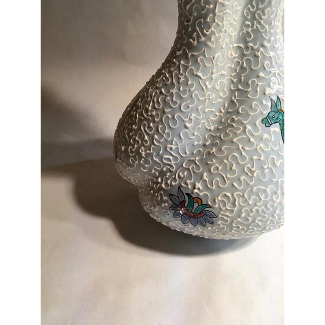 Mid-Century White Enameled Ceramic Vase, Italy, 1960s For Sale - Image 6 of 18
