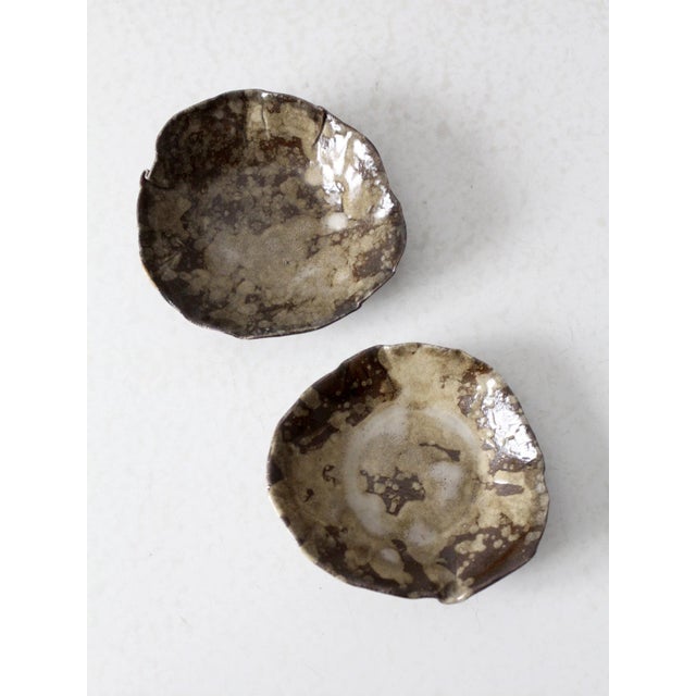 Vintage Studio Pottery Dish Pair For Sale - Image 4 of 6