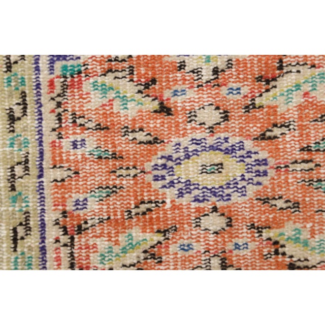 Geometric Vintage Oushak Area Rug For Sale - Image 10 of 10