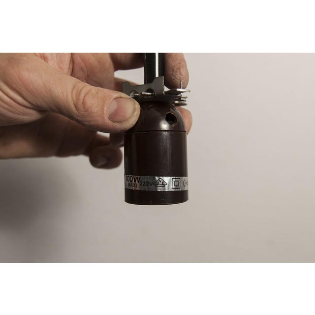 Black Opaline Glass Ceiling Lamps with Black Tulip Cone Cords, 1960s, Set of 6 For Sale - Image 8 of 18