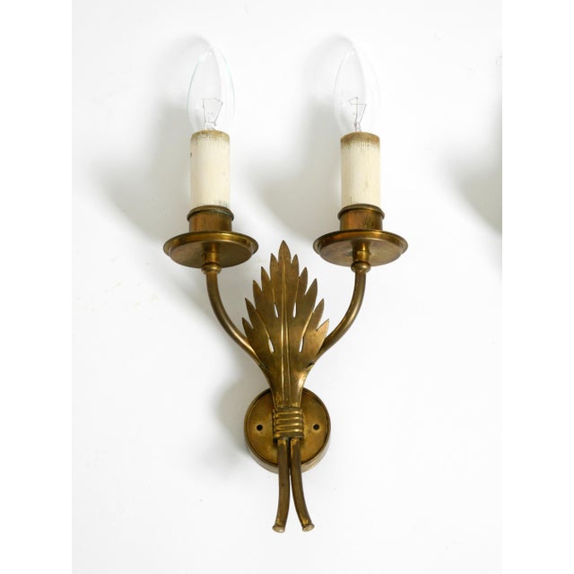 Metal Mid-Century Modern Brass Wall Lamps from Vereinigte Werkstätten, 1950s, Set of 2 For Sale - Image 7 of 18