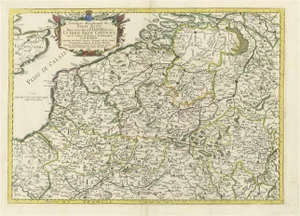 Antique Map of Belgium and Surroundings, 1692