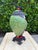 Striking vintage studio ceramic covered urn featuring an organic ovoid form, dramatic textured black surfaces, mottled...