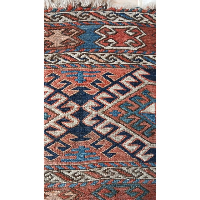 Antique Shahsavan Soumak Flatweave Bag Face Fragment – 21" X 27" For Sale - Image 13 of 16