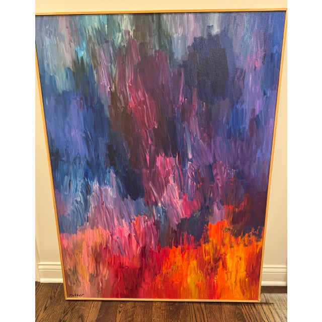 Abstract Julius Parrish Original Large-Scale Abstract Acrylic Painting, 2020, 48” X 36” For Sale - Image 3 of 12