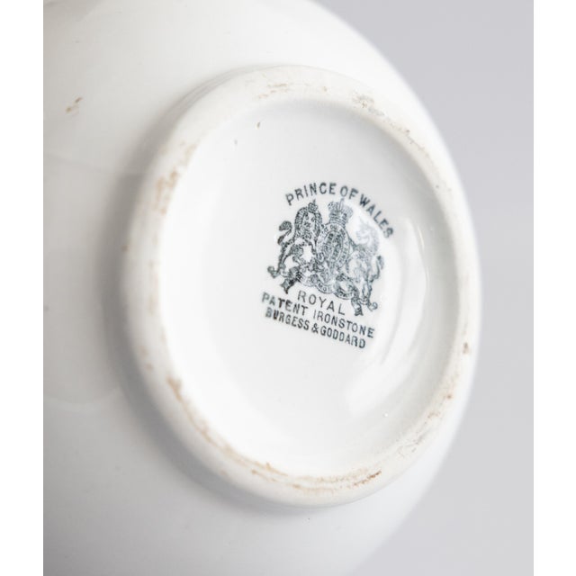 White Large Antique 19th Century English White Ironstone Pitcher For Sale - Image 8 of 9