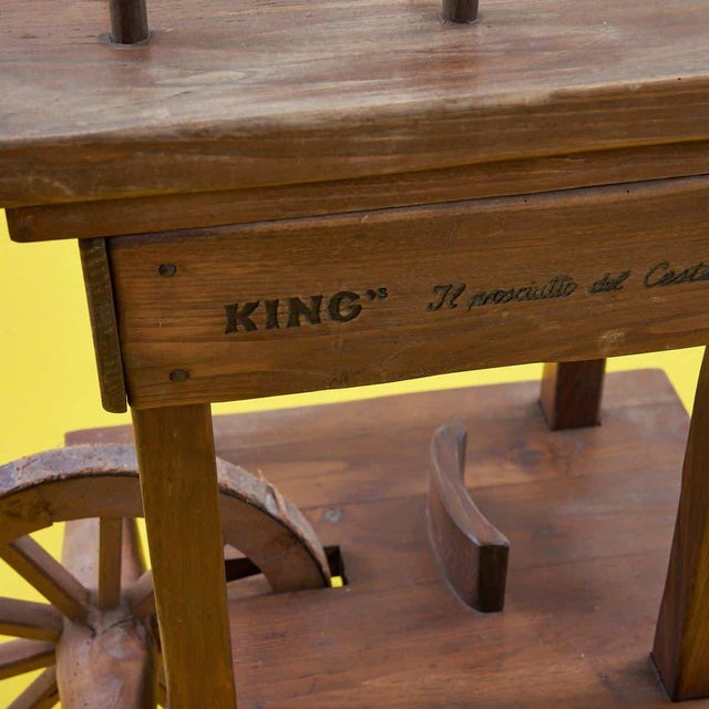This charming wooden cart, dating back to 1960–1969, is a perfect example of rustic Italian design. Crafted with care and...