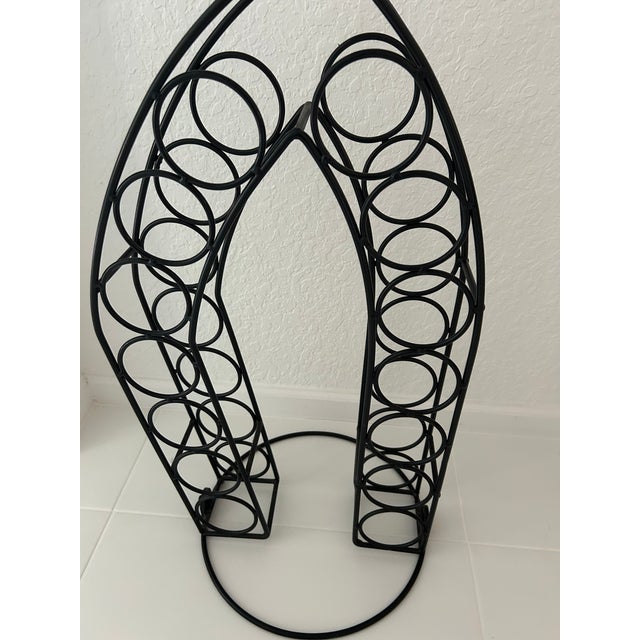 1980s Vintage John Risley Style French Waiter Wine Rack For Sale - Image 5 of 7