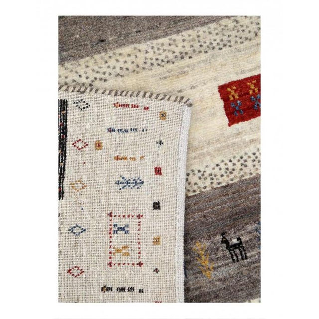 Traditional Pasargad DC Fine Hand Knotted Persian Gabbeh Rug For Sale - Image 3 of 4