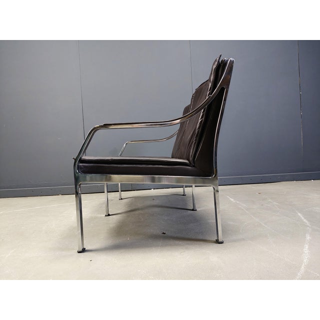 Mid-Century Modern Leather Sofa by Preben Fabricius and Jorgen Kastholm for Walter Knoll, 1960 For Sale - Image 3 of 10